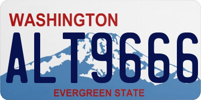 WA license plate ALT9666