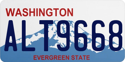 WA license plate ALT9668