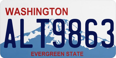 WA license plate ALT9863