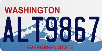 WA license plate ALT9867