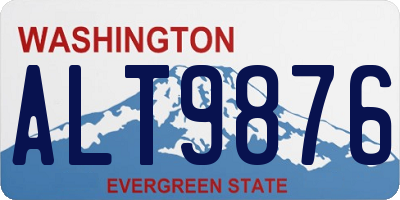 WA license plate ALT9876
