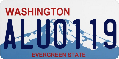 WA license plate ALU0119
