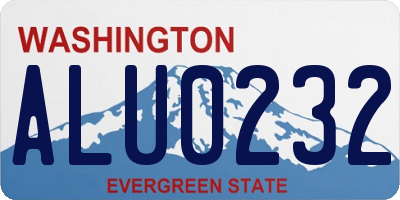WA license plate ALU0232