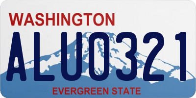 WA license plate ALU0321