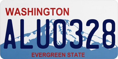 WA license plate ALU0328