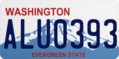 WA license plate ALU0393