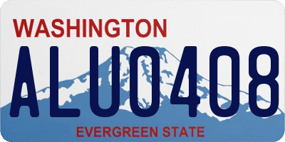 WA license plate ALU0408