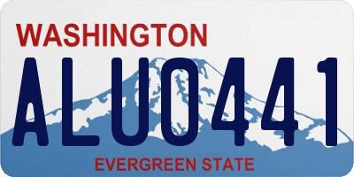 WA license plate ALU0441