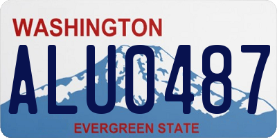 WA license plate ALU0487
