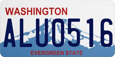 WA license plate ALU0516