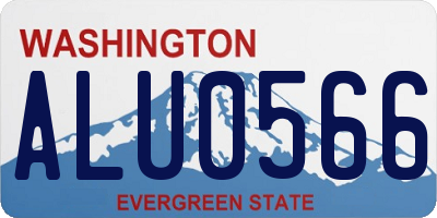 WA license plate ALU0566