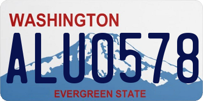 WA license plate ALU0578