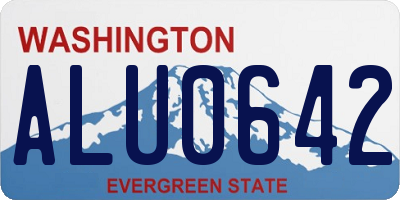 WA license plate ALU0642
