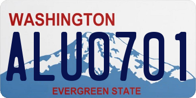 WA license plate ALU0701