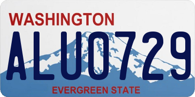 WA license plate ALU0729