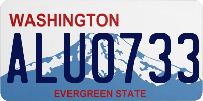 WA license plate ALU0733