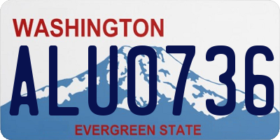 WA license plate ALU0736