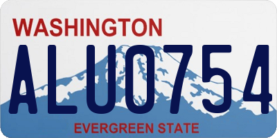 WA license plate ALU0754