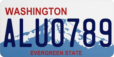 WA license plate ALU0789