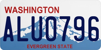 WA license plate ALU0796