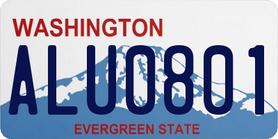 WA license plate ALU0801