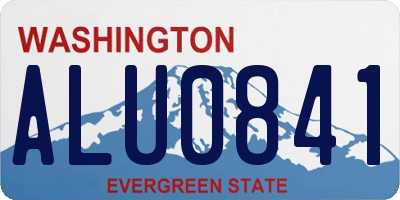 WA license plate ALU0841