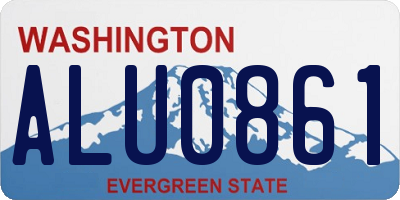 WA license plate ALU0861