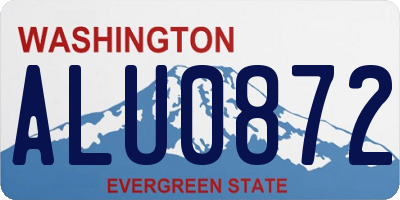WA license plate ALU0872