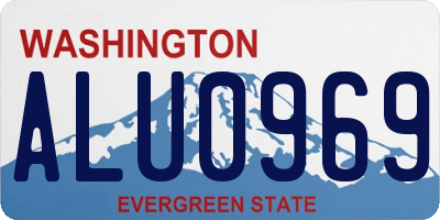 WA license plate ALU0969