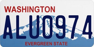 WA license plate ALU0974