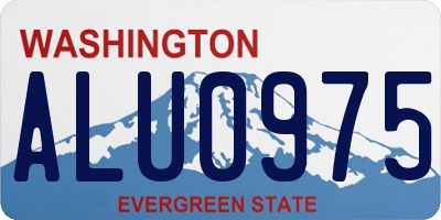 WA license plate ALU0975