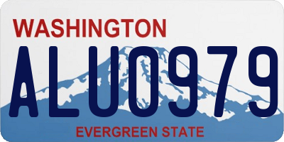 WA license plate ALU0979