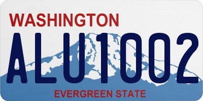 WA license plate ALU1002