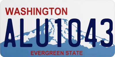 WA license plate ALU1043
