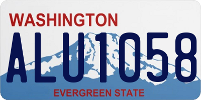 WA license plate ALU1058