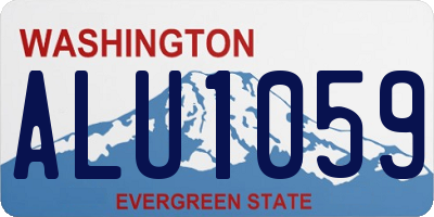 WA license plate ALU1059