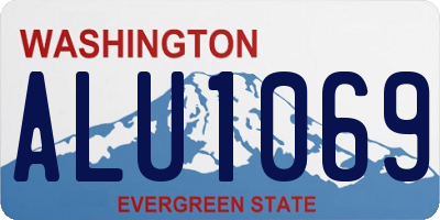 WA license plate ALU1069