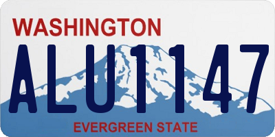 WA license plate ALU1147