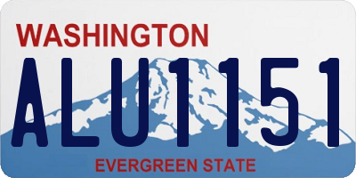 WA license plate ALU1151