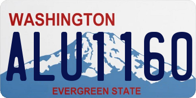 WA license plate ALU1160