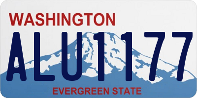 WA license plate ALU1177