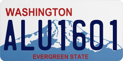 WA license plate ALU1601