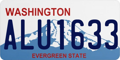 WA license plate ALU1633