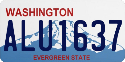 WA license plate ALU1637