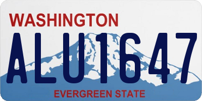 WA license plate ALU1647