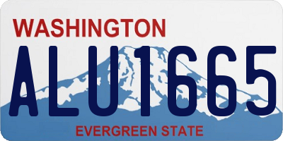 WA license plate ALU1665