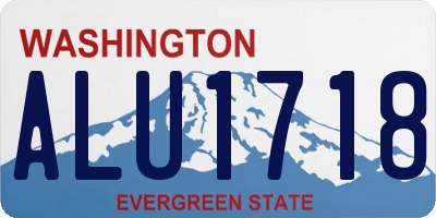 WA license plate ALU1718