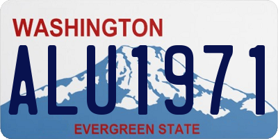 WA license plate ALU1971