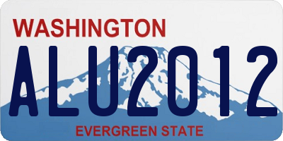 WA license plate ALU2012