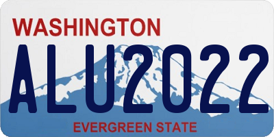 WA license plate ALU2022